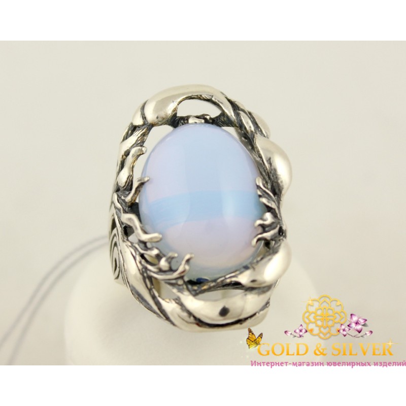 Серебряные кольца с лунным камнем купить в каталоге Софи ювелирный интернет-магазин